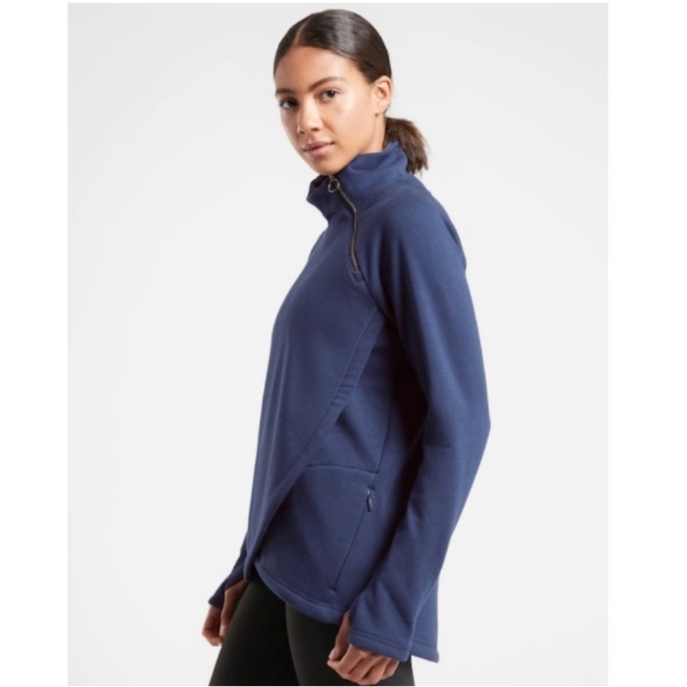 ATHLETA Cozy Karma Pullover Wrap-Front Asymmetrical - Picture 4 of 12